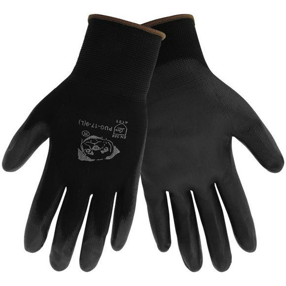 Green 12 Pairs Global Glove PUG11 Polyurethane Coated Nylon Work Gloves